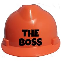 "The Boss" Kids Hard Hat - Adjustable Safety Helmet With Chin Strap For Ages 1-12, One Size