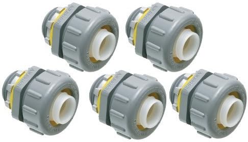 Arlington NMLT75-5 Non-Metallic 3/4-Inch Straight Liquid-Tight Connector, 5-Pack by Arlington Industries