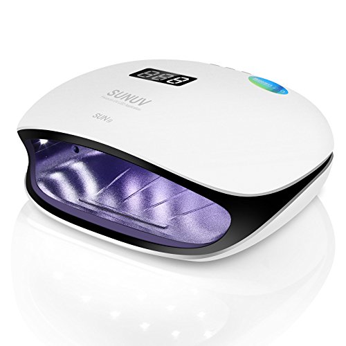 LED Nail Lamp, SUN4 48W Professional Nail Lampe UV Nail Dryer for Gel Polish Builder with Sensor 4 Timer LCD Display and Double-Speed