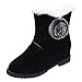 Produktbild Sunday Damen Schlupfstiefel Winter Schuhe Schneestiefel Mode Plüsch Stiefel Stretch Slim Stiefel Mädchen Snow Boots Kurzschaft Schuhe 34-39