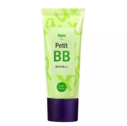Holika Holika - BB Cream SPF25 PA++ - Petit BB Creme Aqua mit Grünem Tee, Gletscherwasser und Sonnenschutz für ein makellosen Hautbild für Frauen - BB & CC Cremes - Tagespflege gegen Rötungen