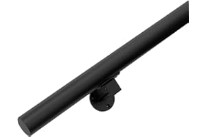 Vivol Main courante - INOX Noir Avec supports - 150cm