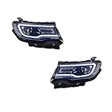 Abblendlicht [Doppellinsen-Projektor + Xenon-Lampe] ist mehr 3 mal heller als das Original, neues Trend-Projektor-Scheinwerfer-Design, bieten ein besseres Lichtmuster als herkömmliche Kristallscheinwerfer.