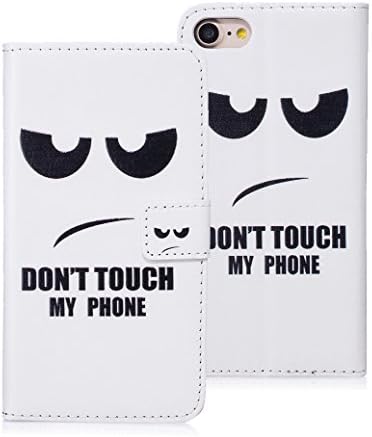 AllDo iPhone 7 Case PU Leather Cover Flip Wallet Case Folio Holster Slim Light Skin Book Style Shell Stylish Pattern Cover High-Quality Sleeve Full Protection Bumper With Magnetic Closure and Card Slots iPhone 7 Cover - Angry Monster