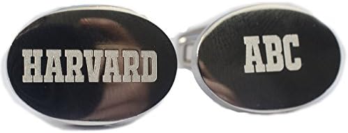 Premium Oval Cufflinks to Engrave with a Choice of Ten Classic and Novel Fonts with Gift Tin