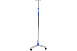 ANGGREK Stojak do Kroplówek, Przenośny Stojak do Kroplówek Łatwy Transport Stojaki do Kroplówek Stojak do Kroplówek Słupek Mobilny Stojak do Kroplówek Składany Stojak na Słupki z Kółkami Blokującymi