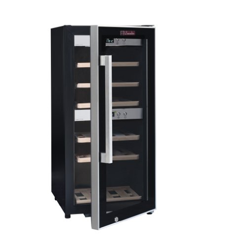 La Sommelière ECS25.2Z Weinkühlschrank / 87,0 cm Höhe / Zweizonen Weintemperierschrank mit Kompressor / Digital-Anzeige der Temperatur / edelstahl und schwarz - 11
