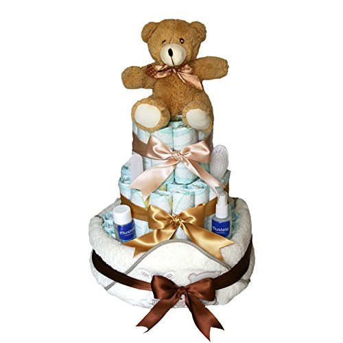 Tarta de pañales niño Dodot - Baño Optima beige - Mil Cestas