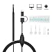 Produktbild MoKo Ohr Otoskope, HD 720P 3 IN 1 USB Digital Endoskop Inspektionskamera Ohrenschmalz Reinigungswerkzeug mit 6 LED Licht für Micro USB, Type-C, USB-C Android Geräte, Windows & MAC PC Computer, Schwarz