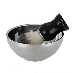 Anself Stainless Steel Shaving Brush Bowl Shaving Mug Cup Cream Soap Bowl Silver - Image 6