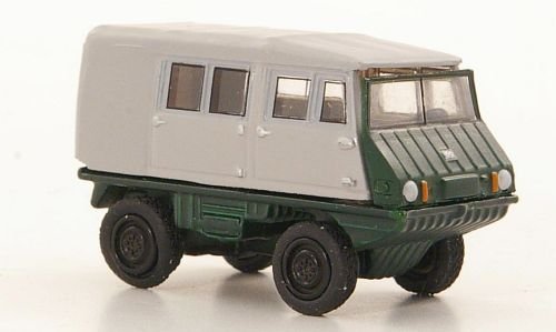 Preisvergleich Produktbild Steyr Puch Haflinger, dkl.-grün / grau, Modellauto, Fertigmodell, Bub 1:87