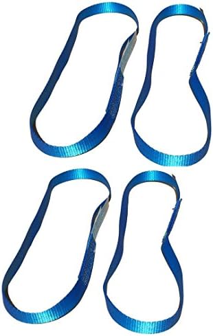 Motorbike Lashings, Endless Slings, 1 m Circumference, Width 25 mm, Blue, Set of 2 Pieces