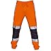 Price comparison product image BaZhaHei Mens Road Work Pants High Visibility Overalls Multi-Pocket Training Sports Trousers Loose Sweatpants Jogging Bottoms Running Tracksuit Orange