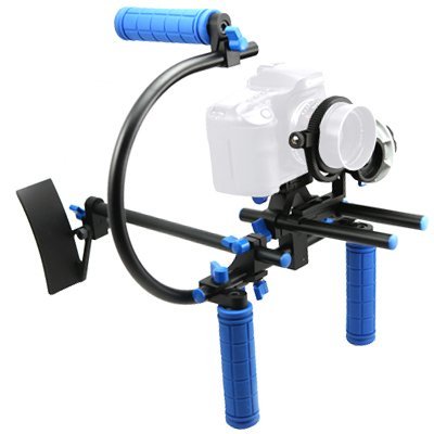 CamSmart   Universal film vid  o professionnel DSLR Kit cam  ra CAGE RIG   Top Handle   15mm en aluminium tige bloque plaque   Follow Focus   Matte Box pour DSLR DV cam  scope comme le Canon 500D 550 60 D 50 D 40 D 5D  5D 2 5 3 1Ds  Nikon D700 D300 D90 D7000 D5000 D3100 D3000  Fuji  Olympus  Pentax SLR DSLR et ainsi de suite  CAGE SET F 