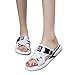 Produktbild MOIKA Damen Strandschuhe, Mode Sommer Atmungsaktive Flache Anti Skidding Schuhe Offene Toe Strand SandalenEU36,Weiß