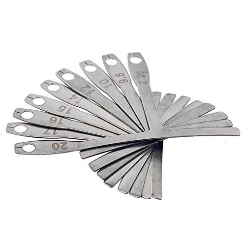 Bigteddy - Cordes Action Règle Jauge de rayon Outil de mesure Aucun souci fichier pour électrique acoustique Guitare basse Banjo Mandoline Radius Gauge Argenté