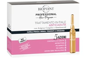Biopoint Professional Hair Program - Trattamento Fiale Anticaduta Fortificanti, Arricchita con Amminoacidi per capelli fragili, deboli e tendenti a spezzarsi., 10 Fiale da 7ml