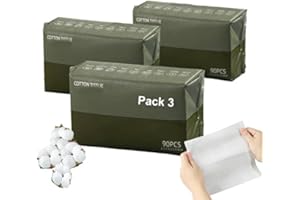 Panlom Pack 3 Make Up Dry Wipes Facial Tissues Soft Reusable Baby Wipes Disposable Towels Face Wipes Multipack - 270 Count for Dry or Wet Use