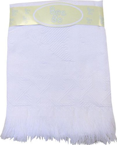 Large Soft White Acrylic Baby Shawl / Blanket - Duck Design, 122 x 122 cm