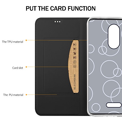 Alcatel 3C Cover, iBetter Alcatel 3C protettiva custodia, Funzione Stand, chiusa magnetica protettiva cover per Alcatel 3C smartphone.Flip Series - Nero