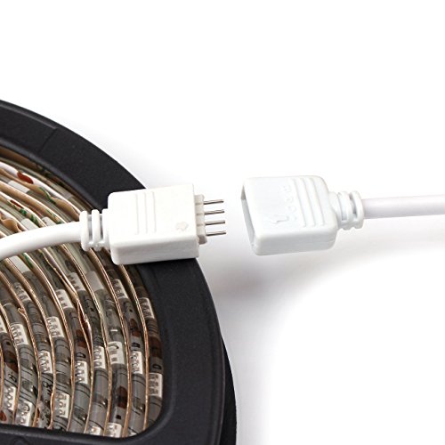 Salcar 5m RGB LED Strip mit 300 LEDs (SMD5050), IP65 wassergeschützt/wasserdicht, inkl. 24 Tasten IR Fernbedienung, Controller und 12V 60W Netzteil, 16 Farben auswählbar - 3
