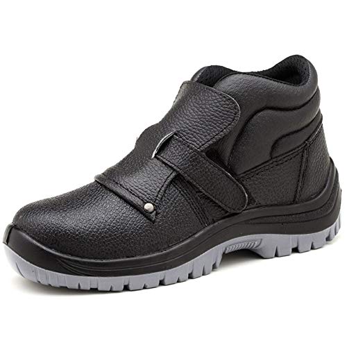 AILU - Zapatillas de Trabajo S3 para Hombre, Impermeables, con Puntera de Acero, con Cierre de Velcro, sin Cordones, Color Gris, Talla 40 EU