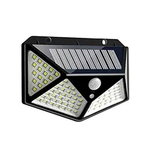 Cartburg Solar Led Light Powered Motion Sensor Interaction Out Door Garden Wall 100 Led Lamp 3 Modes Set of 1.