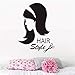 Produktbild Friseur Wandaufkleber Vinyl Schere Sex Mädchen Haarschnitt Wandtattoo Innen Friseur Abnehmbare Frisur Schönheit 43CMX59CM