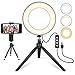 Price comparison product image LED Ring Light 6" with Tripod Stand for YouTube Video and Makeup, MACTREM Mini LED Camera Light with Cell Phone Holder Desktop LED Lamp with 3 Light Modes & 11 Brightness Level