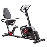 ✅ ASIENTO CÓMODO CON RESPALDO AJUSTABLE: el excepcional diseño de la bicicleta hace que este producto premium sea muy acolchado y estable durante el entrenamiento; La bicicleta estática es adecuada para personas cuya distancia entre el pie y la cadera sea de al menos 100 cm y máxima de 120 cm.