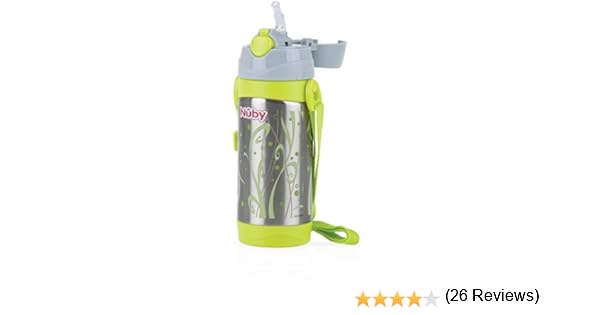 Nuby Thermos Gourde Isotherme En Acier Inoxydable Avec Paille Souple En Silicone 360 Ml Rangement Pour La Cuisine Rangement Et Organisation Helpacreche Co Za