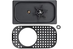 YWBL-WH Edelstahl Becherwascher Rinser Edelstahlbecher Waschglasreinigungsspüler mit Seitensprays, Ablauf- und Auffangschale für Bar Café, Kaffeewerkzeuge & Zubehör