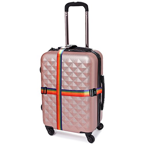FJSM-4pcs-Sangle-Valise-Voyage-Bagage-Attache-Sangle-Reglable-Avec-Serrure--Combinaison-en-Couleur-Sympatique-110g