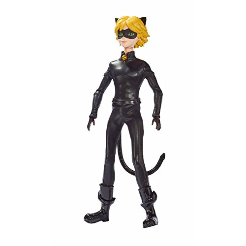 41K9eqqiWCL Bandai Miraculous Pack de 2 Poupées mannequin 26 cm-Ladybug et Chat, 39810, Rouge/Noir