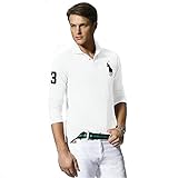  Ralph Lauren Polo de Manga Larga Big Pony Custom Fit (XL, Blanco)
