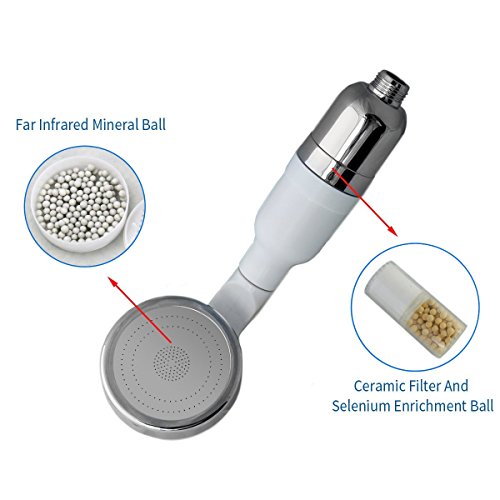 LEF hohen Druck Ionic Handheld Duschkopf Filter mit 3 Schicht Wasser Filtrationssystem – Reinigen, weich und sparen Wasser, perfekt für Baby und schwangere Frauen - 3