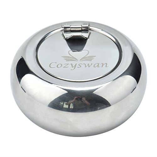Cozyswan Vento portacenere portacenere dell'acciaio inossidabile Posacenere con coperchio Remover Odore e Rauch diffusore