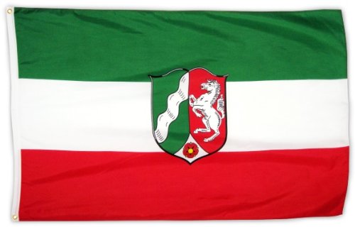 MM Nordrhein-Westfalen Flagge/Fahne, 150 x 90 cm, wetterfest, mehrfarbig, 16197