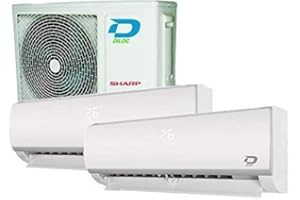 CLIMATISEUR MULTI BI-SPLIT R32 DILOC 9000+18000 BTU wifi COMPRESSEUR SHARP