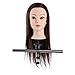 Goodofferplace® 75% Professional Real Hair 22Inch Hairdressing Training Mannequin Head Hairdresser Training Head w/Clamp For College and Professional Use