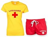 LIFEGUARD Ladies Yellow T-Shirt & Red Shorts