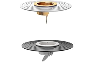 HEIBTENY Quick Drain Floor Drain Sink Strainer Shower Backflow Preventer Filter 100 x 42 x 45 mm (Black Plastic Core)