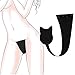 Produktbild JZTRADING Nahtlose Höschen C-String Unterhose Total unsichtbare, Selbstklebende Unterhose Waschbare Damen Slips Sexy Cat Dessous Höschen (Schwarz)
