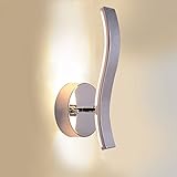 VERARBEITBAR. LED Wandleucht - Hochglänzendes Chrom - Acryl - höhenverstellbar - Leuchtmittel: LED 10 Watt - Energieeffizienzklasse: A++ warmweißes Licht