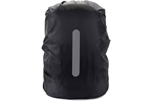 WJIAEER 1PCS Cubierta de lluvia para mochila - Con tiras reflectantes y revestimiento especial (45-55L) - Cubierta impermeable para lluvia para mochilas de senderismo