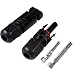 Produktbild 1 Paar MC4-Kabelstecker (männlich und weiblich) für Sonnenkollektoren und Photovoltaikanlagen - Schwarz