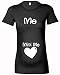 Women's Maternity 'Mini Me' T-Shirt (M-10/12, Black - White Print)