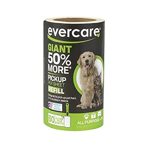 Evercare Giant Lint Roller Refill, 60 Sheets Roll