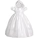 Dressy Daisy Baby Girls' Beaded Baptism Christening Dresses Gown With Bonnet Infant Size 6-9 Months White