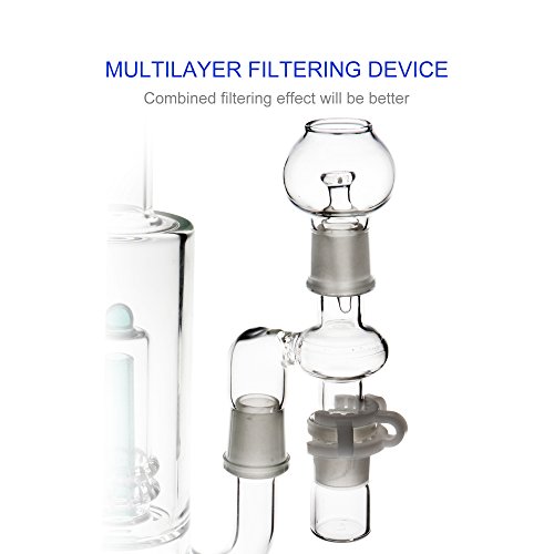 REANICE BOX 1-PACK Titan Nail 10mm/14mm/18mm Nail und weiblich Bong Percolator Rig + 3-PACK Non Stick Silikon Wachs Dab Boxcontainer+ 1-PACK Öl Wachs Carving Tools Edelstahl + 2-PACK-Antihaft-Silikon-Matte-Pad + 1-PACK Zubehör Glas Bong 18.8mm Weibliche + 1-PACK Zubehör Glas Bong Filter glas wasser bong - 6
